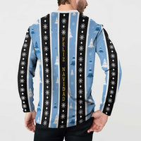 Argentina Christmas Button Sweatshirt Feliz Navidad Sol de Mayo - Wonder Print Shop
