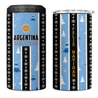 Argentina Christmas 4 in 1 Can Cooler Tumbler Feliz Navidad Sol de Mayo - Wonder Print Shop