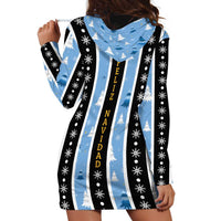 Argentina Christmas Hoodie Dress Feliz Navidad Sol de Mayo - Wonder Print Shop