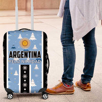 Argentina Christmas Luggage Cover Feliz Navidad Sol de Mayo - Wonder Print Shop