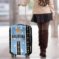 Argentina Christmas Luggage Cover Feliz Navidad Sol de Mayo - Wonder Print Shop
