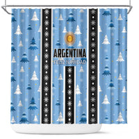 Argentina Christmas Shower Curtain Feliz Navidad Sol de Mayo