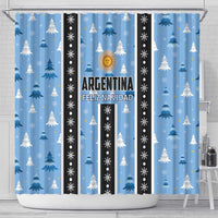 Argentina Christmas Shower Curtain Feliz Navidad Sol de Mayo