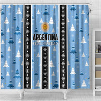Argentina Christmas Shower Curtain Feliz Navidad Sol de Mayo