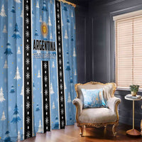 Argentina Christmas Window Curtain Feliz Navidad Sol de Mayo - Wonder Print Shop