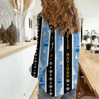 Argentina Christmas Women Casual Shirt Feliz Navidad Sol de Mayo - Wonder Print Shop