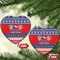 Czech Republic Christmas Ceramic Ornament Czechia Vesele Vanoce - Wonder Print Shop
