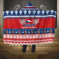Czech Republic Christmas Hooded Blanket Czechia Vesele Vanoce