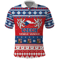 Personalized Czech Republic Christmas Polo Shirt Czechia Vesele Vanoce - Wonder Print Shop