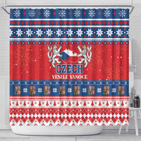 Czech Republic Christmas Shower Curtain Czechia Vesele Vanoce