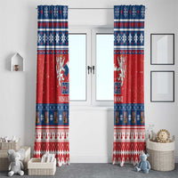 Czech Republic Christmas Window Curtain Czechia Vesele Vanoce - Wonder Print Shop