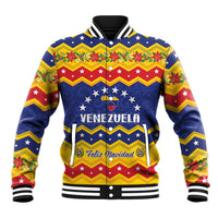 Personalized Venezuela Christmas Baseball Jacket Feliz Navidad - Wonder Print Shop