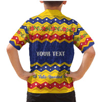 Personalized Venezuela Christmas Family Matching Mermaid Dress and Hawaiian Shirt Feliz Navidad - Wonder Print Shop