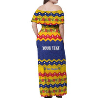 Personalized Venezuela Christmas Family Matching Off Shoulder Maxi Dress and Hawaiian Shirt Feliz Navidad - Wonder Print Shop