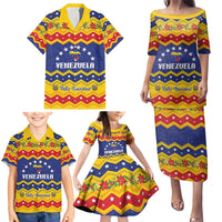 Personalized Venezuela Christmas Family Matching Puletasi and Hawaiian Shirt Feliz Navidad - Wonder Print Shop