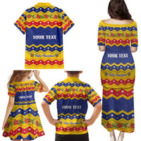 Personalized Venezuela Christmas Family Matching Puletasi and Hawaiian Shirt Feliz Navidad - Wonder Print Shop