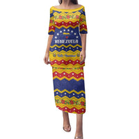 Personalized Venezuela Christmas Family Matching Puletasi and Hawaiian Shirt Feliz Navidad - Wonder Print Shop