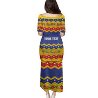 Personalized Venezuela Christmas Family Matching Puletasi and Hawaiian Shirt Feliz Navidad - Wonder Print Shop