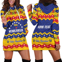 Personalized Venezuela Christmas Hoodie Dress Feliz Navidad - Wonder Print Shop