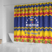 Venezuela Christmas Shower Curtain Feliz Navidad