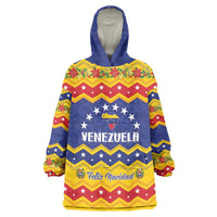 Personalized Venezuela Christmas Wearable Blanket Hoodie Feliz Navidad - Wonder Print Shop
