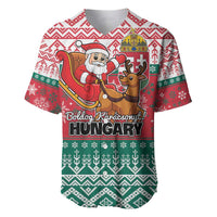 Personalized Hungary Christmas Baseball Jersey Magyarorszag Boldog Karacsonyt - Wonder Print Shop