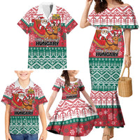 Personalized Hungary Christmas Family Matching Mermaid Dress and Hawaiian Shirt Magyarorszag Boldog Karacsonyt - Wonder Print Shop