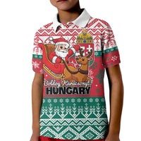 Personalized Hungary Christmas Kid Polo Shirt Magyarorszag Boldog Karacsonyt - Wonder Print Shop