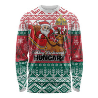 Personalized Hungary Christmas Long Sleeve Shirt Magyarorszag Boldog Karacsonyt - Wonder Print Shop