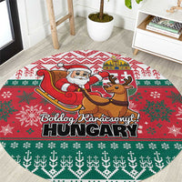 Hungary Christmas Round Carpet Magyarorszag Boldog Karacsonyt