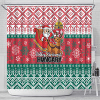 Hungary Christmas Shower Curtain Magyarorszag Boldog Karacsonyt