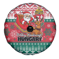 Hungary Christmas Spare Tire Cover Magyarorszag Boldog Karacsonyt - Wonder Print Shop