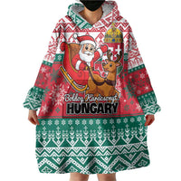 Personalized Hungary Christmas Wearable Blanket Hoodie Magyarorszag Boldog Karacsonyt - Wonder Print Shop