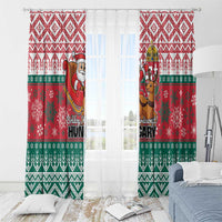 Hungary Christmas Window Curtain Magyarorszag Boldog Karacsonyt - Wonder Print Shop