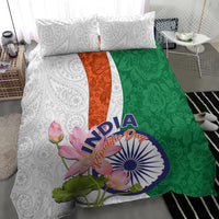 India Republic Day Bedding Set Lotus Floral Paisley Pattern - Wonder Print Shop