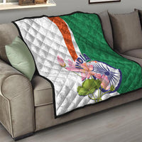 India Republic Day Quilt Lotus Floral Paisley Pattern - Wonder Print Shop