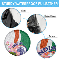 India Republic Day Spare Tire Cover Lotus Floral Paisley Pattern - Wonder Print Shop