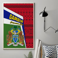 Gambia Independence Day Canvas Wall Art Coat Of Arms African Pattern - Wonder Print Shop