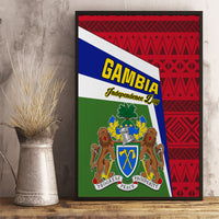 Gambia Independence Day Canvas Wall Art Coat Of Arms African Pattern - Wonder Print Shop