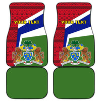 Gambia Independence Day Car Mats Coat Of Arms African Pattern - Wonder Print Shop