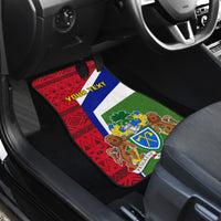 Gambia Independence Day Car Mats Coat Of Arms African Pattern - Wonder Print Shop