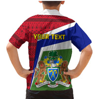 Gambia Independence Day Family Matching Mermaid Dress and Hawaiian Shirt Coat Of Arms African Pattern - Wonder Print Shop