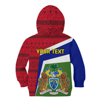 Gambia Independence Day Kid Hoodie Coat Of Arms African Pattern - Wonder Print Shop