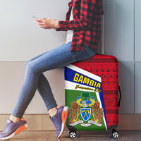 Gambia Independence Day Luggage Cover Coat Of Arms African Pattern - Wonder Print Shop