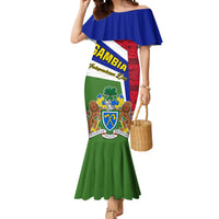 Gambia Independence Day Mermaid Dress Coat Of Arms African Pattern - Wonder Print Shop