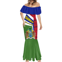 Gambia Independence Day Mermaid Dress Coat Of Arms African Pattern - Wonder Print Shop