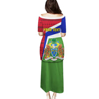 Gambia Independence Day Puletasi Coat Of Arms African Pattern - Wonder Print Shop