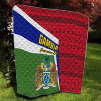 Gambia Independence Day Quilt Coat Of Arms African Pattern - Wonder Print Shop