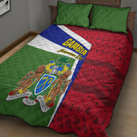 Gambia Independence Day Quilt Bed Set Coat Of Arms African Pattern - Wonder Print Shop