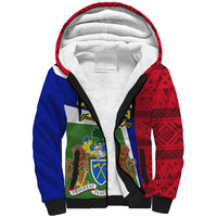 Gambia Independence Day Sherpa Hoodie Coat Of Arms African Pattern - Wonder Print Shop